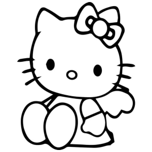 Colorindo a Doçura de Hello Kitty Anjo