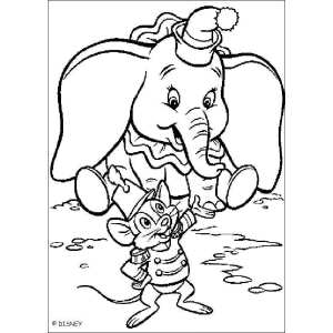 Colorindo Dumbo e seu Amigo Ratinho no Circo