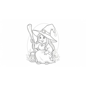 Colorindo o Encanto da Bruxinha do Halloween