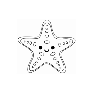 Colorindo a Estrela do Mar Sorridente