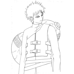 Colorindo Gaara de Naruto