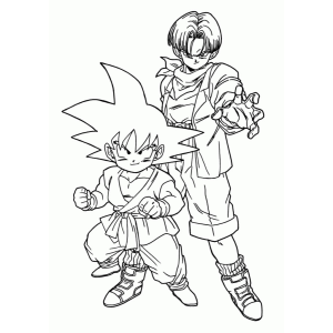 Colorindo Gohan e Trunks: Heróis em Ação
