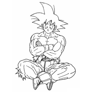 Colorindo Goku em Meditação