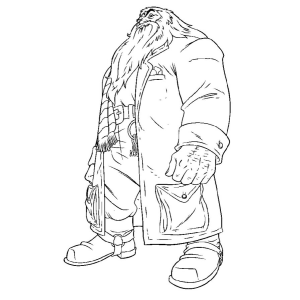 Colorindo Hagrid, o Guardião das Chaves de Hogwarts