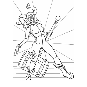 Colorindo Harley Quinn e Seu Icônico Martelo