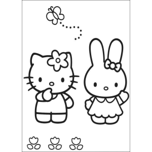 Colorindo com Hello Kitty e Amiga
