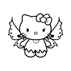 Colorindo a Hello Kitty Fada Encantada