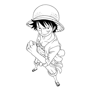 Colorindo Luffy, o Pirata dos Chapéus de Palha