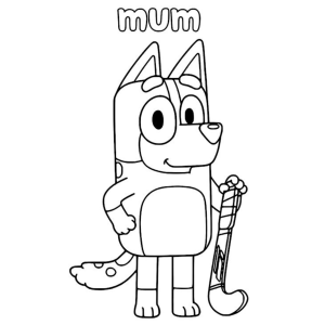Colorindo a Mamãe de Bluey em Ação