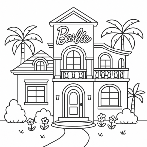 Colorindo a Mansão da Barbie