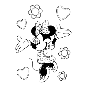 Colorindo com a Minnie: Um Mundo de Flores e Amor