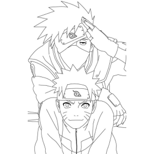 Colorindo Naruto e Kakashi: Aventura Ninja