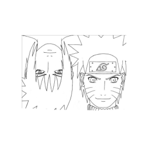 Colorindo Naruto e Sasuke em Harmonia