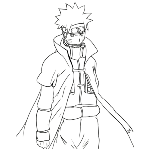 Colorindo Naruto Uzumaki em Ação
