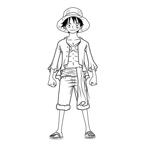 Colorindo o Capitão Luffy
