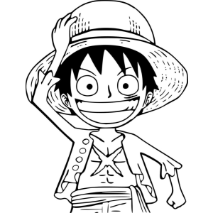 Colorindo o Capitão Pirata: Luffy em Ação