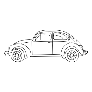 Colorindo o Carro Clássico Inspirador