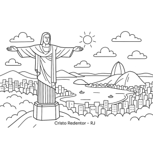 Colorindo o Cristo Redentor