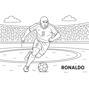 Colorindo o Fenômeno: Ronaldo em Ação
