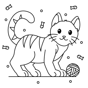 Colorindo o Gato Brincalhão