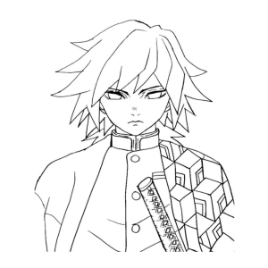 Colorindo o Giyu Tomioka de Demon Slayer