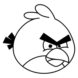 Colorindo o Pássaro Vermelho dos Angry Birds