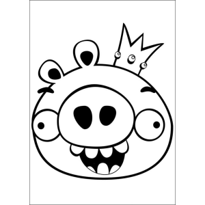 Colorindo o Rei dos Porcos de Angry Birds