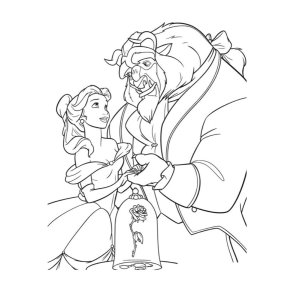 Colorindo o Romance de Bela e a Fera
