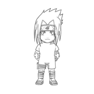 Colorindo o Sasuke de Naruto