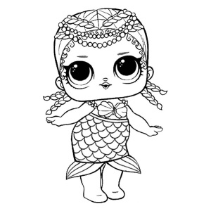 Colorindo a Pequena Sereia LOL Surprise