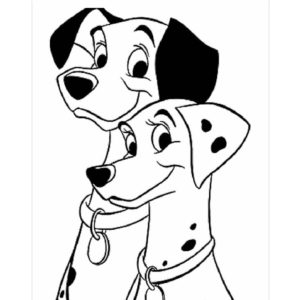 Colorindo Pongo e Perdita: Uma Dupla Dálmata Icônica