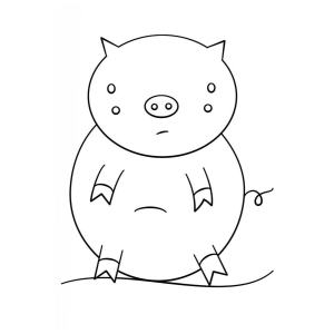 Colorindo o Porquinho Kawaii