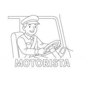 Colorindo a Profissão: Motorista