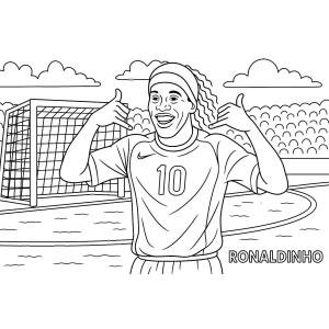 Colorindo a Lenda Ronaldinho