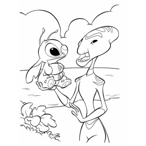 Colorindo Stitch e Jumba: Aventura Intergaláctica