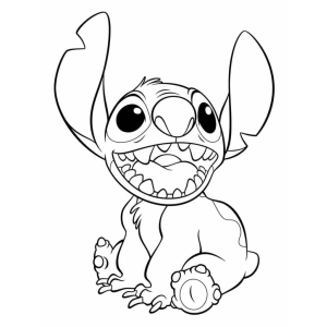 Colorindo Stitch em Ação
