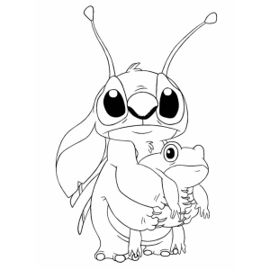 Colorindo Stitch em Uma Nova Aventura Alienígena