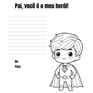 Colorindo o Super Pai