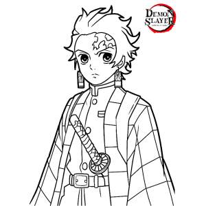 Colorindo Tanjiro Kamado em Ação