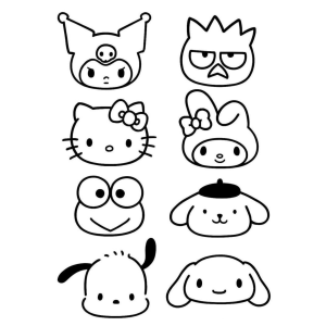 Colorindo a Turma da Hello Kitty e Amigos