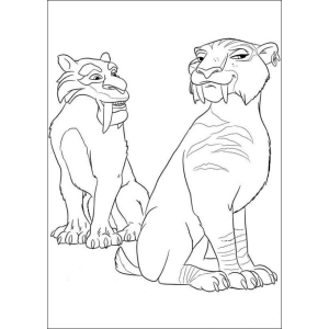 Coloring Fun with Ice Age's Diego and Friends