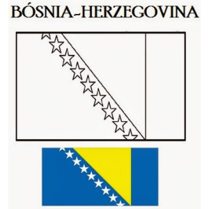 Desenhe a Bandeira da Bósnia e Herzegovina