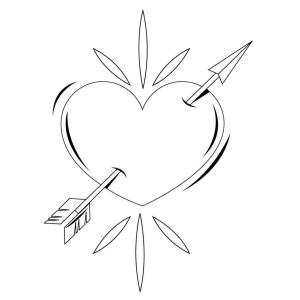 Coração Atingido Pela Flecha do Amor