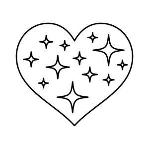 Coração Encantado com Estrelas