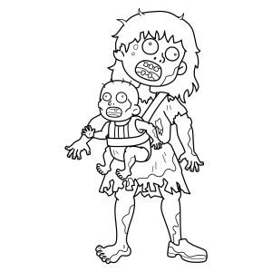 Cores do Apocalipse Zumbi: Mãe e Filho
