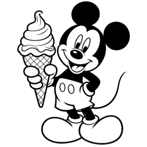Cores Mágicas com Mickey e seu Sorvete