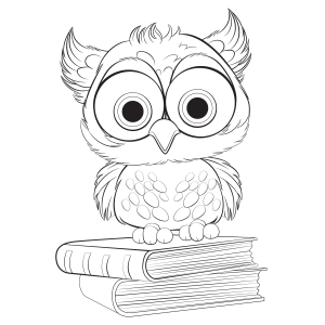 Coruja Curiosa e Seus Livros Mágicos