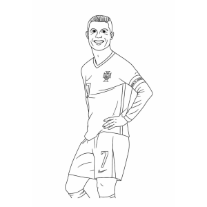 Cristiano Ronaldo em Ação para Colorir