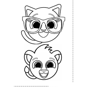 Cute Animal Faces for Coloring Fun