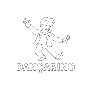 Dançarino Alegre para Colorir